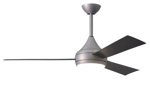Matthews Donaire 52" Outdoor Ceiling Fan with LED Lights, Brushed Stainless - Picture 1 of 1