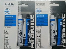2 x Araldite Standard Tube  2 x 15ml Epoxy All Materials Extra Strong Heavy Duty