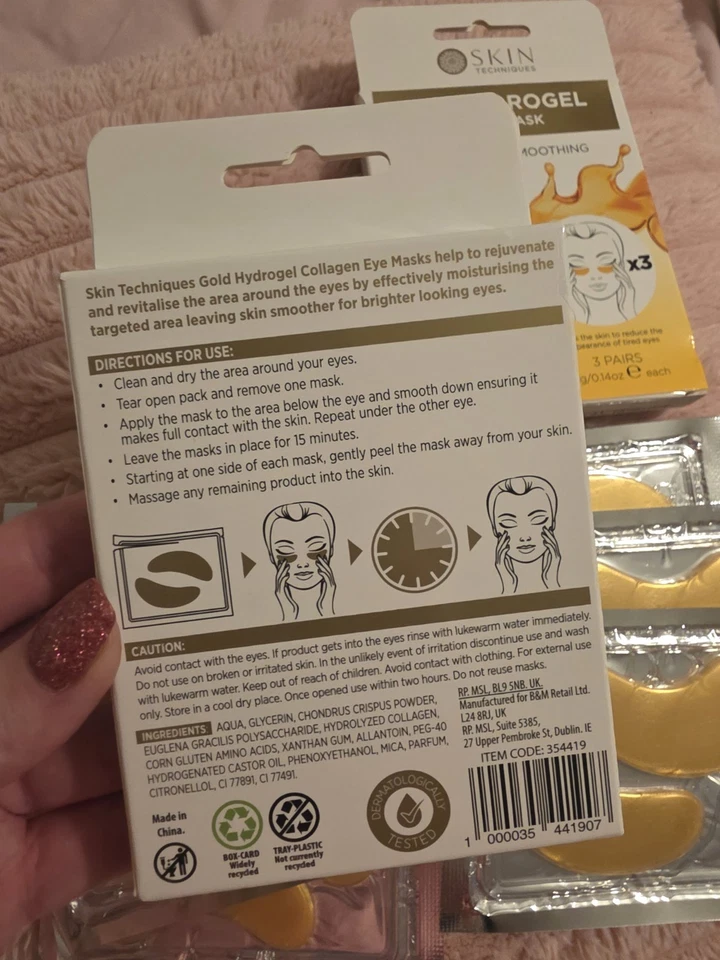 Gold Hydrogel 2 Packs Of Eye Gel Masks Brand New Sealed - Image 3 of 3