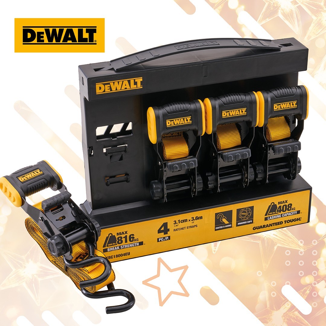 Dewalt Ratchet Strap Set (4 Piece) - Image 3