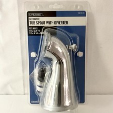 Everbilt Tub Spout w/Diverter Chrome 1/2" Slip Fit 1/2"-3/4" Threaded NEW