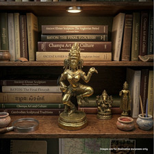 Apsara Dancing Statue Brass Metal Bronze Angkor Wat Khmer Ornament Figurine