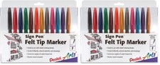 Pentel Felt Tip Sign Pen Set, 12 Assorted Colors - 2x 12-Pack 24 Total Pens