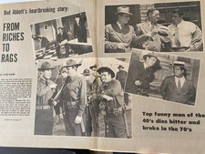 Abbott and Costello, Bud Abbott, Four Page Vintage Clipping
