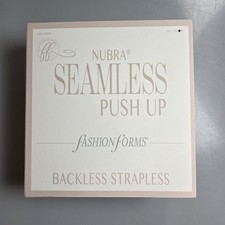 Fashion Forms NuBra Seamless Push Up Backless Strapless Bra Mocha Size C