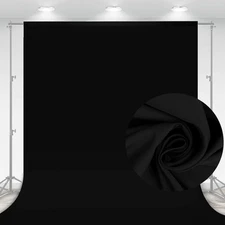 Aimosen 10 X 7 FT Black Backdrop Background for Photography, High Density Polyes