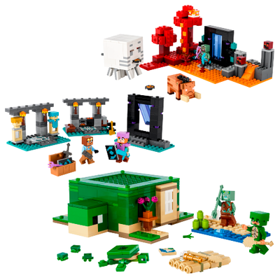 Lego Minecraft 66807 789pc 9 Character 3in1 Infinite Worlds Gift