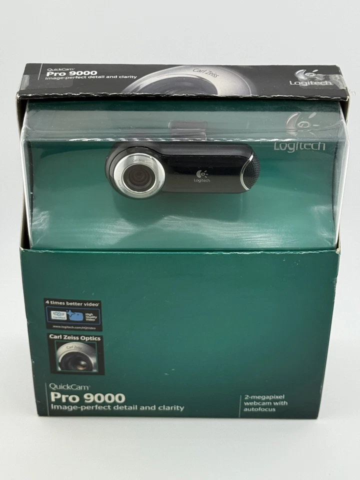 -LOGITECH- QuickCam Pro 9000 Web Cam 2mp AutoFocus “Sealed” NICE - Image 4 of 4