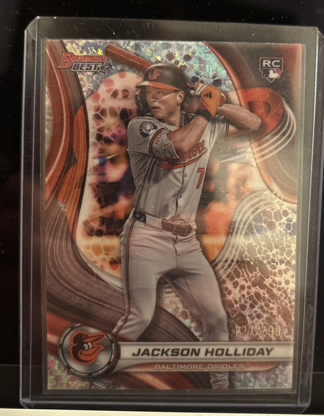 Jackson Holliday 2024 Bowman’s Best Mini Diamond # /299 Orioles