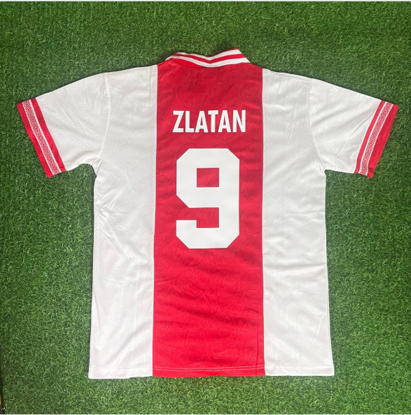 Ibrahimovic 9 Ajax Jersey 1994 1995 White Size M Retro Football