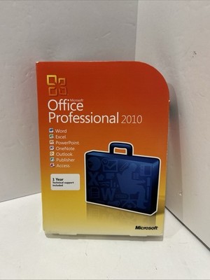 Microsoft Office Professional 2010 Full Retail Package w/ Product Key