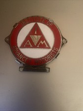 VINTAGE INSTITUTE OF ADVANCED MOTORISTS CAR GRILL BADGE WITH ST CHRISTOPHER