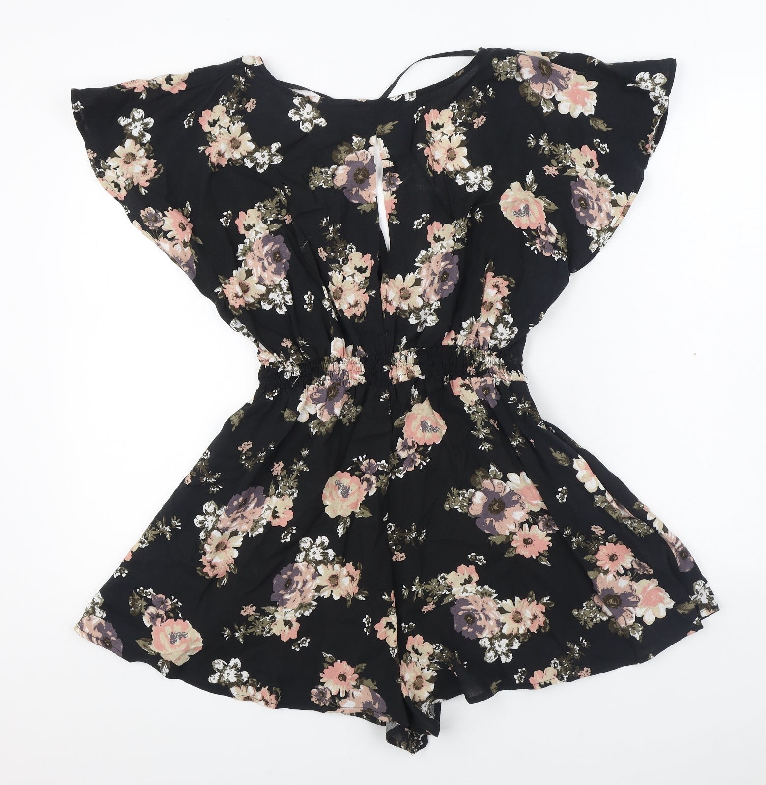 Womens UK Size 4 Primark One-Piece Black Playsuit image 2