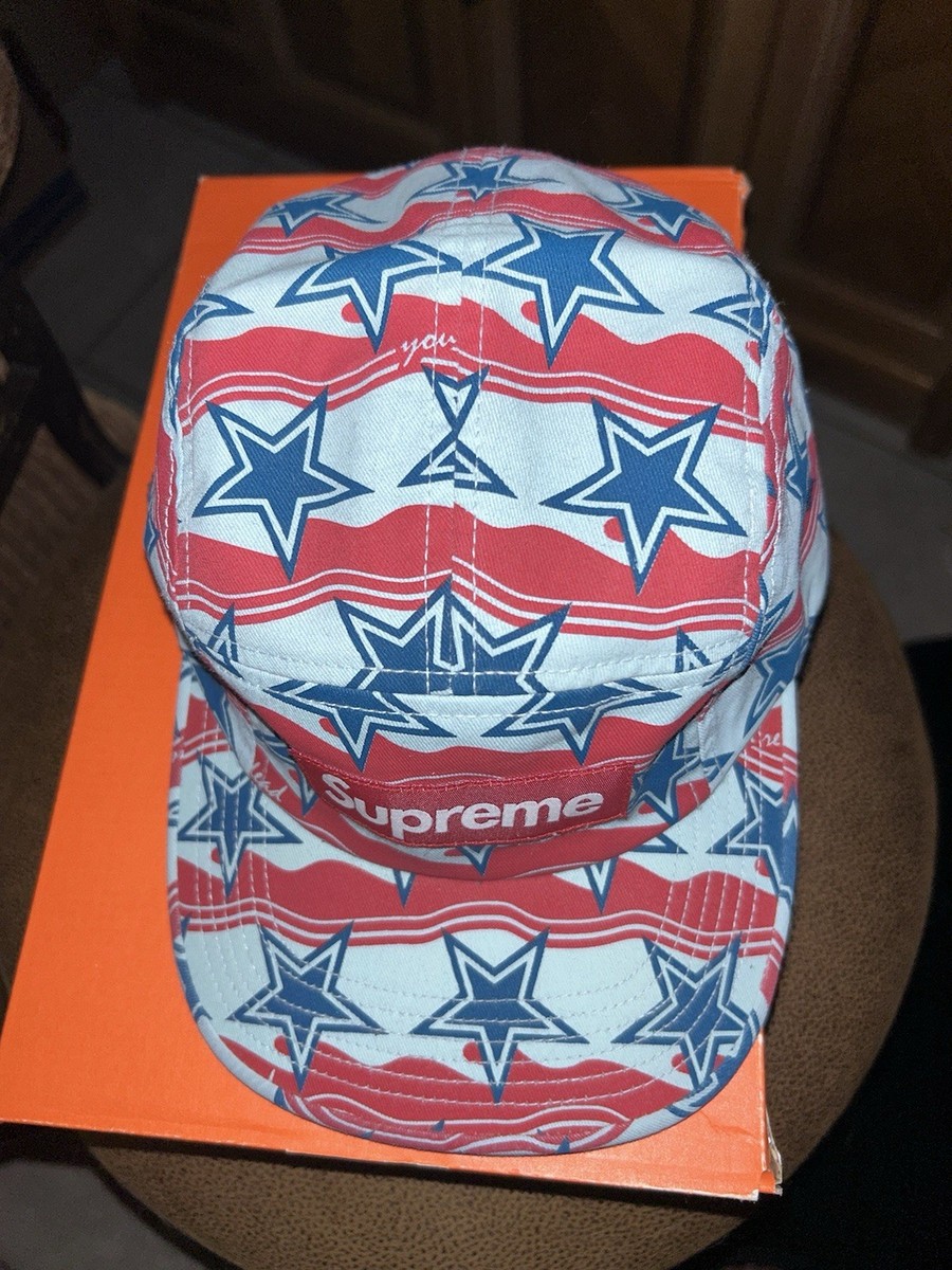 Supreme You're Dead Camp Cap Hat Dark red/Blue pre owned | eBay