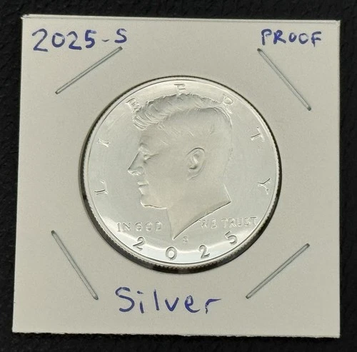 2025 S SILVER PROOF Kennedy Half Dollar 99.9% Silver Gem Proof