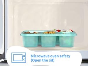 Bento Box Adult Lunch Box -, 5 - partment Meal Prep Container for Kids,