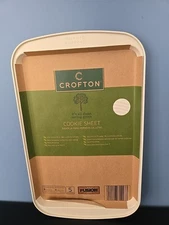 New Crofton Green White cookie sheet Waved Emoossed Surface 15 x 10 x .75
