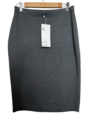 🩷 NWT Eileen Fisher Women The Icons The Skirt Pencil A line office Wool size S - Picture 12 of 12