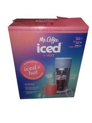 Mr. Coffee NIB Single Serve Iced and Hot Coffee Maker with Reusable Tumbler 