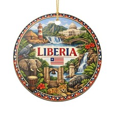 Liberia Ornament  Ceramic Travel Decoration