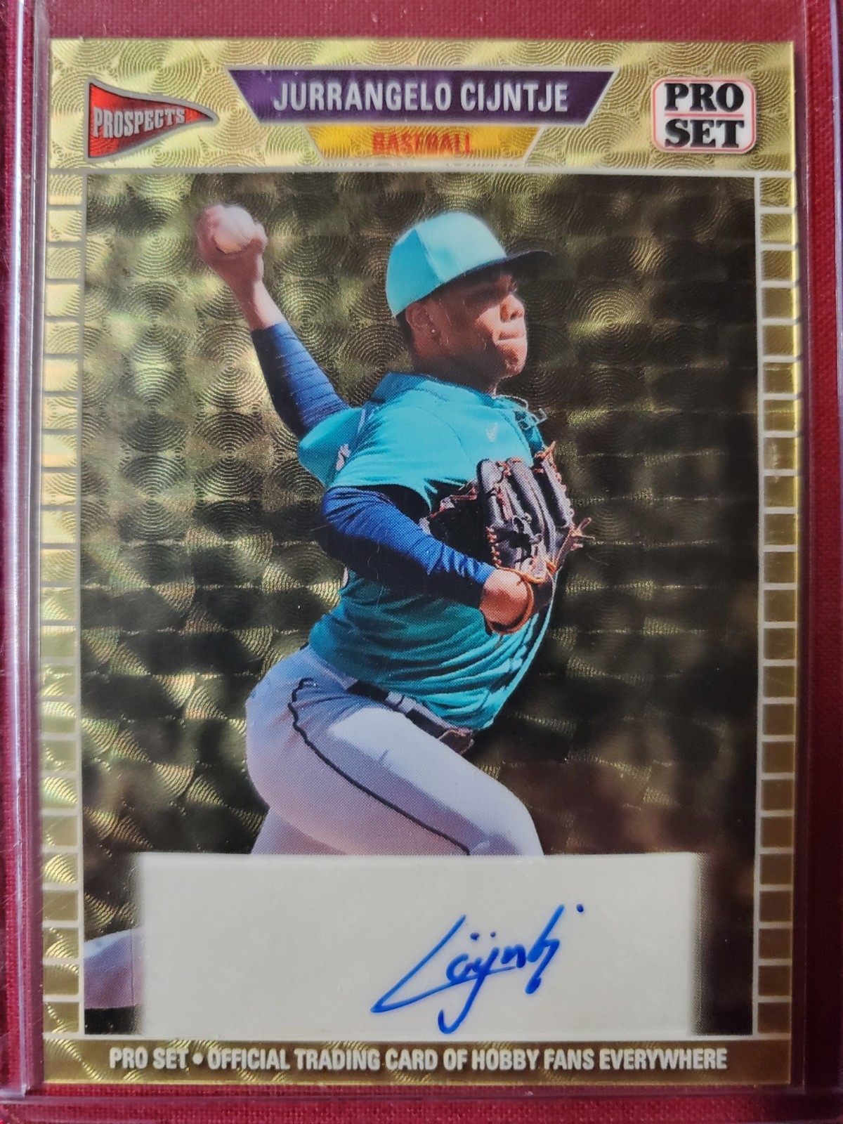 2026 Leaf Pro Set Metal Baseball Jurrangelo Cijntje Auto #89A-JC2 Gold 1/1 view 1
