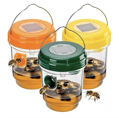 #ad #ad 3 Pack Wasp Traps Outdoor Hanging Solar Bee Trap for Outside Hornet Traps... $18.99