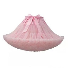 Petticoat Skirt for Women's Tulle Underskirts for Dresses Puffy One Size Pink