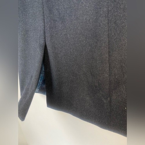 Ted Baker Endurance Wool Cashmere Blend long overcoat Size 40R Charcoal - Picture 12 of 16