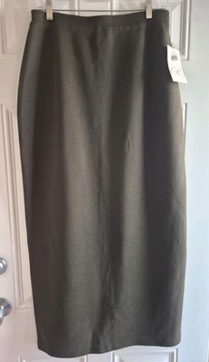 NWT - CAREER ESSENTIALS Knit Straight Skirt - L - Flat Elastic Waist, Back Vent