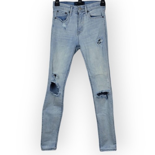 Aeropostale Aero Cheeky Jegging Destressed 00 22in Light Wash Skinny High Rise - Photo 2/10