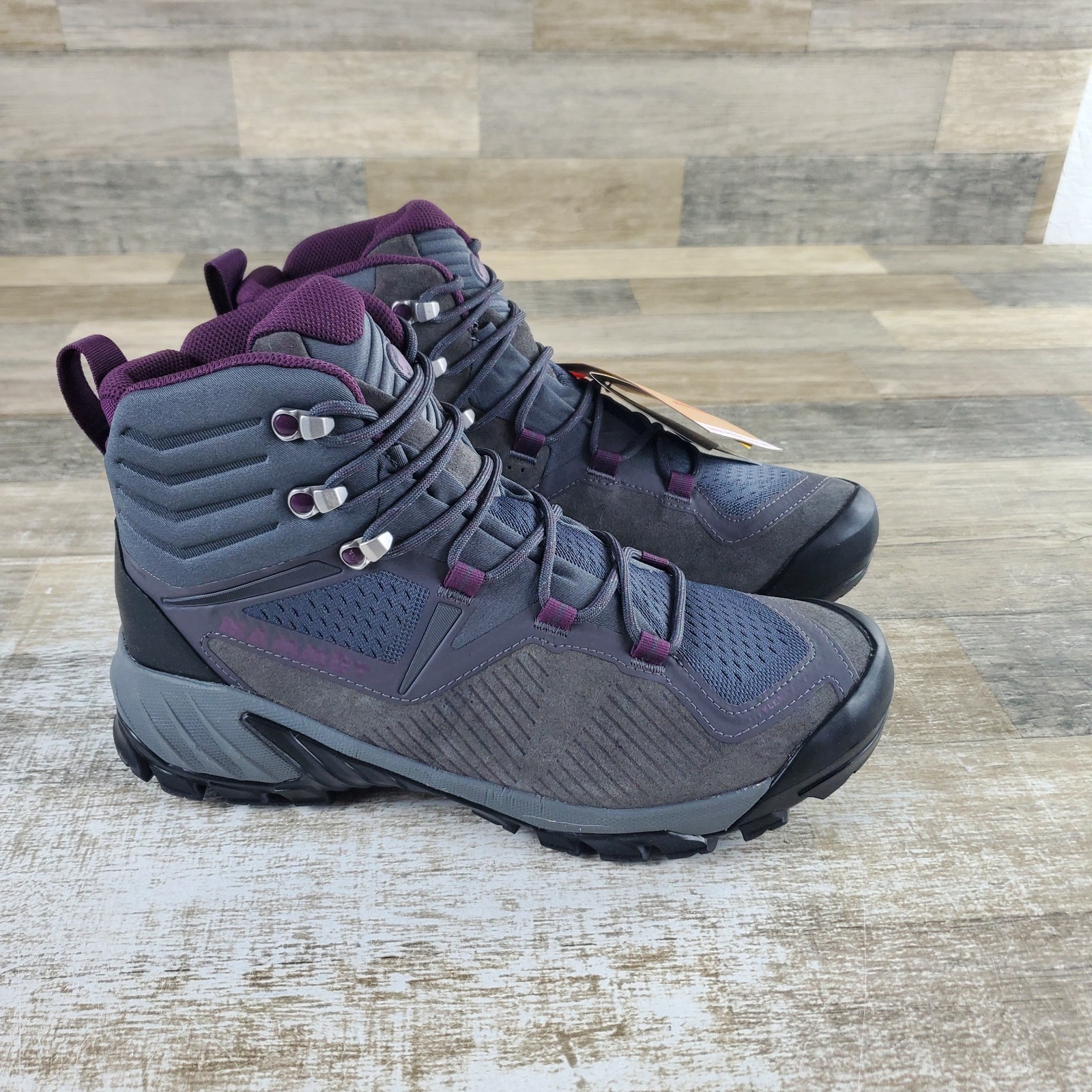 Zapatillas deportivas de titanio oscuro Mammut Sapuen High GTX para mujer talla 9,5