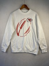 Kansas City Chiefs Women s Medium White Crewneck Sweatshirt NFL Team Apparel New