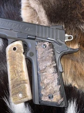 1911 Full size Pistol grips Genuine Rams Horn, Standard 1911 (811F)