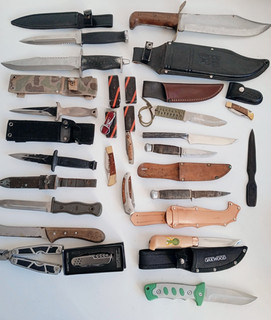 Messer Sammlung Konvolut Herbertz Rehwappen Jagdmesser Bowie Taschenmesser Bund