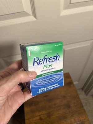 Refresh Plus Lubricating Eye Drops Single-Use Vials 30 Vials exp 7/2026 Sealed