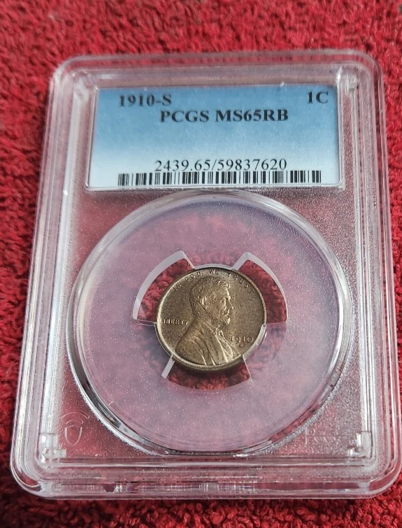 1910 Year Grade MS 65 Lincoln Wheat US Small Cents (1909-1958) for