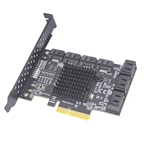 6 Ports PCI-E Expansion Card Board Adapter PCI-E x4x8x16 6G SATA3.0 For ASMedia - Picture 2 of 9