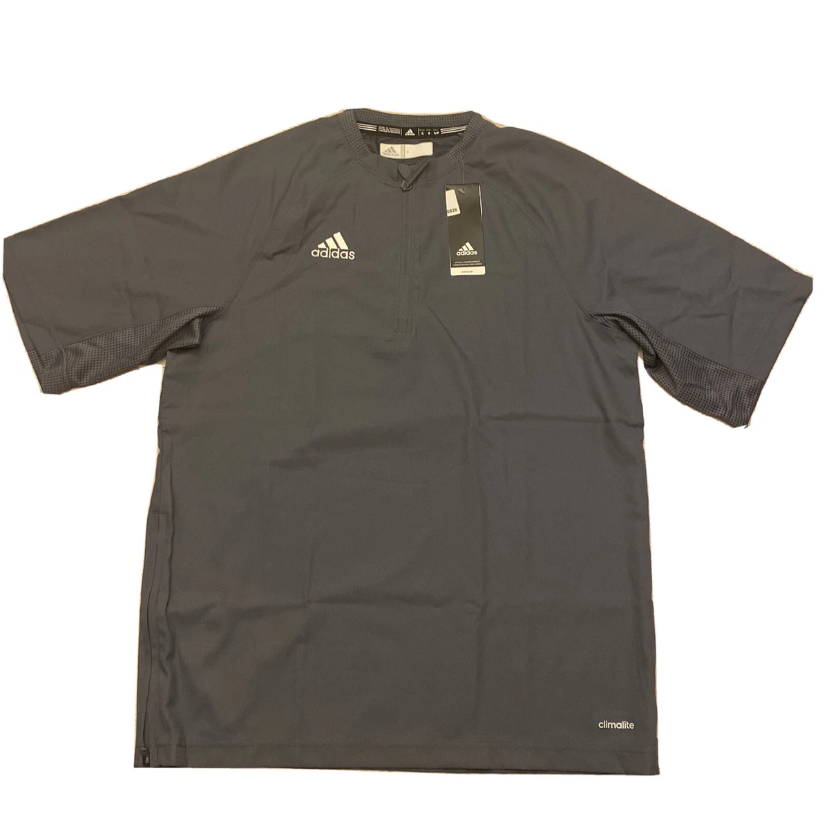 Adidas Mens Climalite Fielders Choice SS 1 4 Zip Batting Jacket