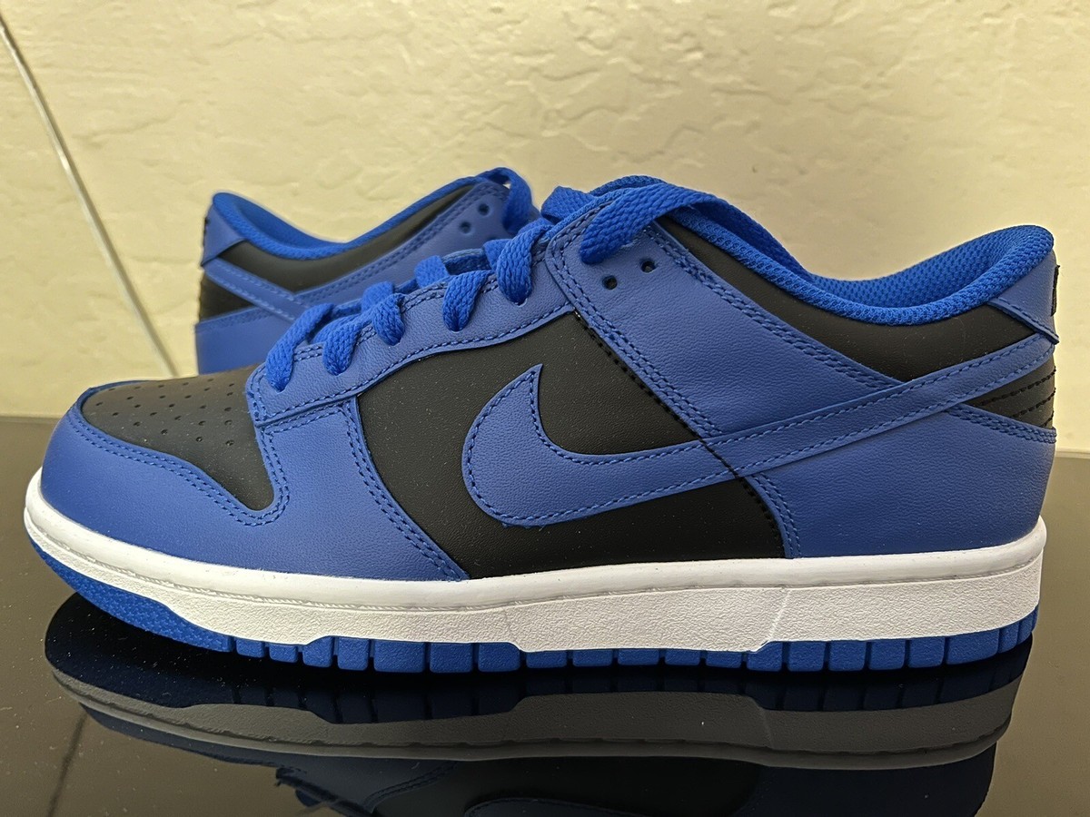 nike dunk low black hyper cobalt white