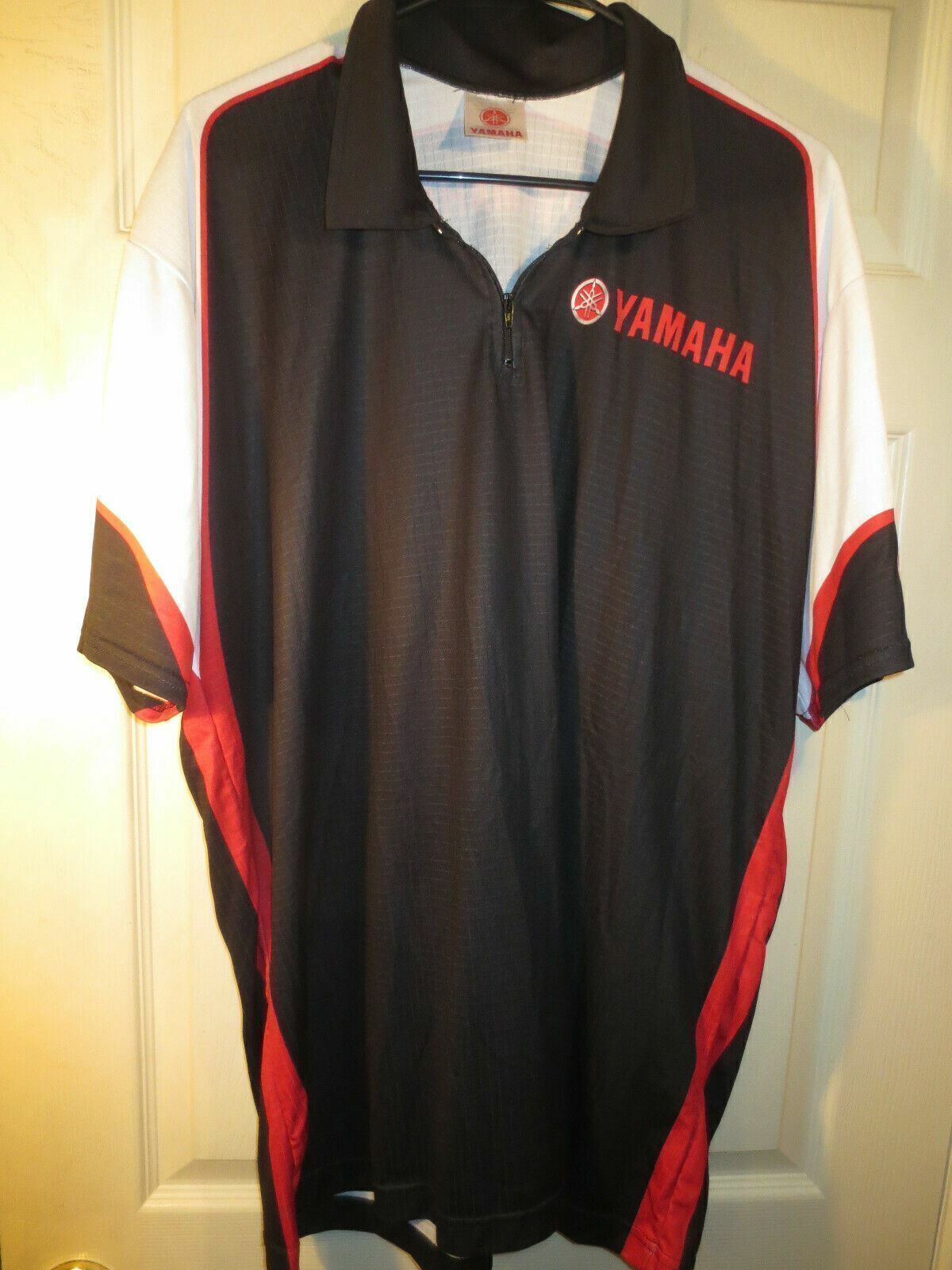 Yamaha Racing 1/4 Zip Collared Jersey Shirt Size XL Short Sleeve