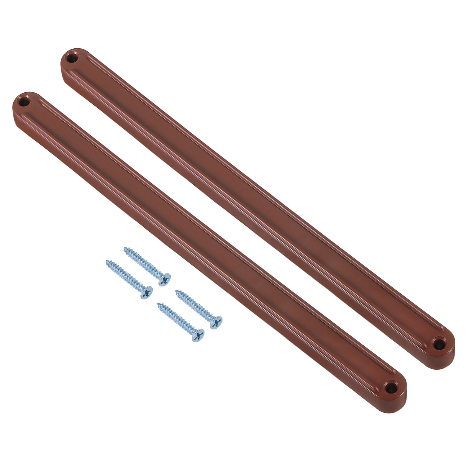 Drawer Slides, 4Pcs 235mm - Plastic Drawer Rails with Mounting Screws (Brown)-image