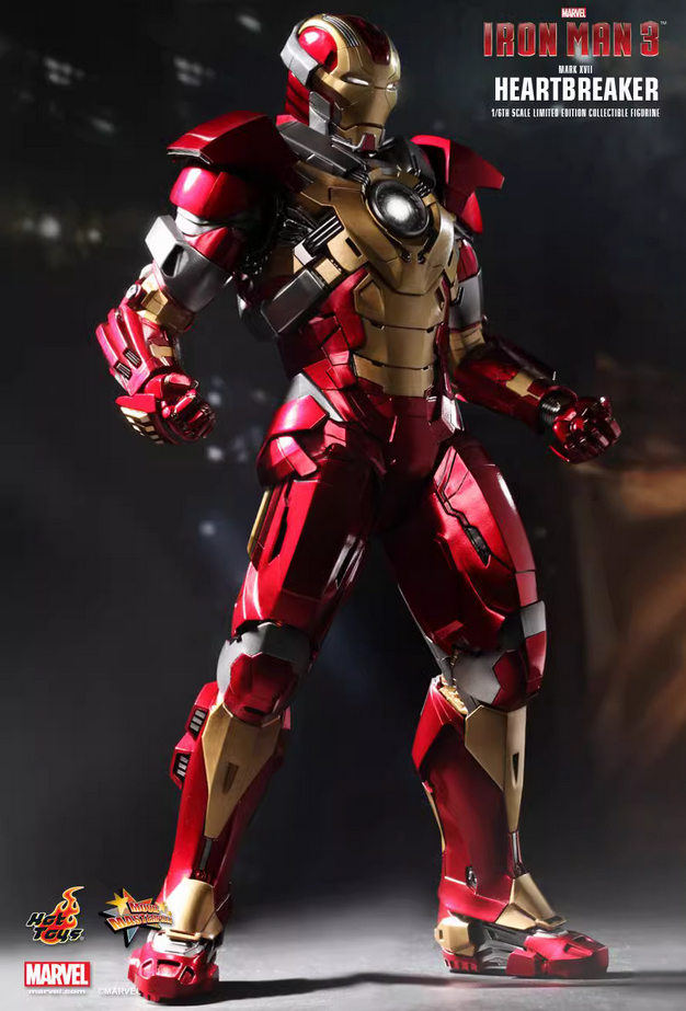 Hot Toys 1/6 MMS212 Iron Man 3 Mark XVII 17 Heartbreaker Figure In