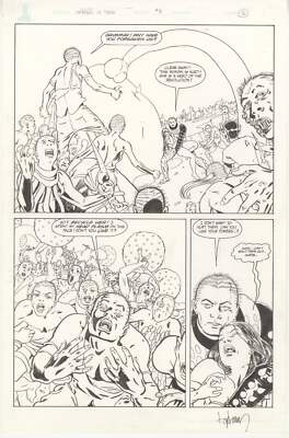 Warriors of Plasm #8 pg 16 Original Comic Art by David Lapham - Half Splash