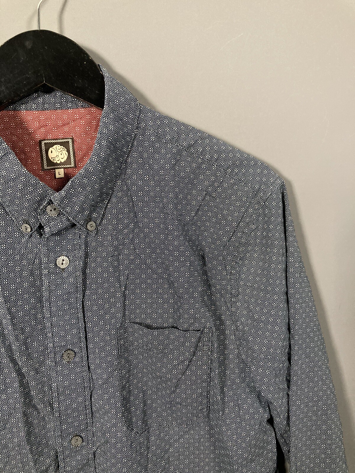 PRETTY GREEN Shirt Size Large Navy Great Condition Men’s eBay