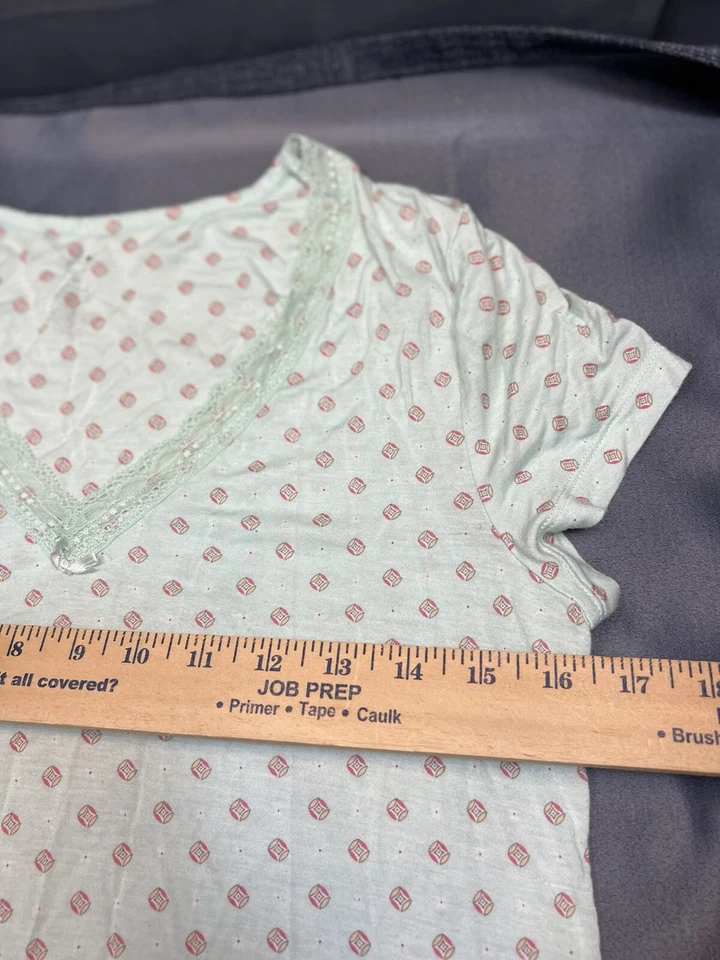 Apt 9 Mujer Mediano 2 Piezas Conjunto de Pijama Manga Corta Pantalones Cortos Azul Claro Foto 4 de 4