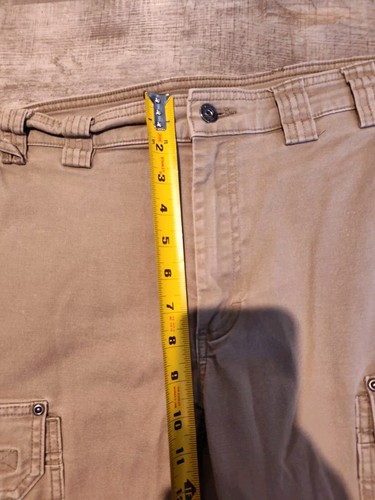 Duluth Trading Co Tan Cargo Pants Fire Hose Cotton Heavy Duty Men’s Size 36X31 - Picture 11 of 17