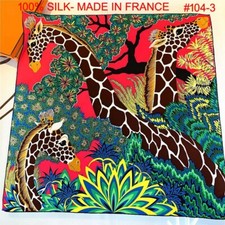 100 Silk Scarf Women Shawl Wrap Large yellow black 35" Square