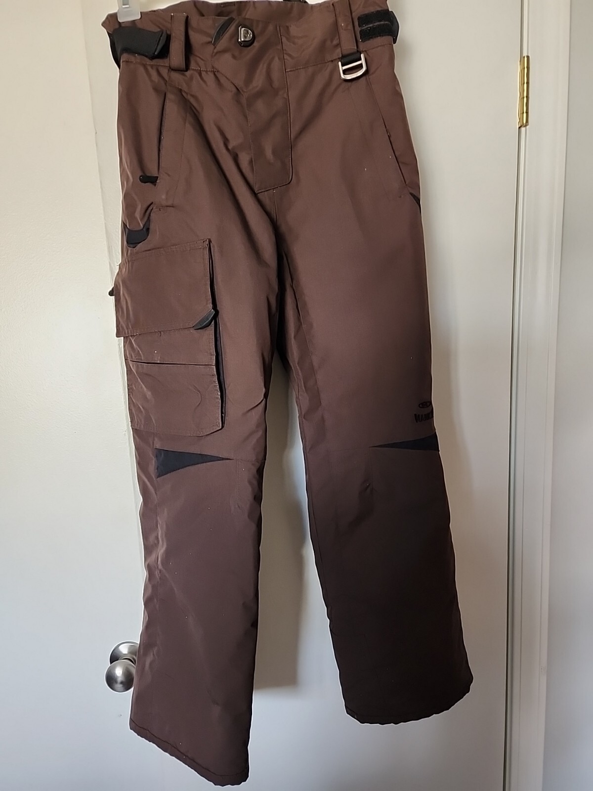MARKER WATERPROOF SKI SNOW PANTS DARK BROWN JUNIORS SIZE 14 | eBay