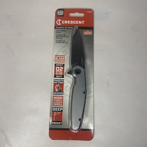 Crescent #CPK350A 3-1/2 Inch Harpoon Blade Aluminum Handle Pocket Knife - 第 1/3 張圖片