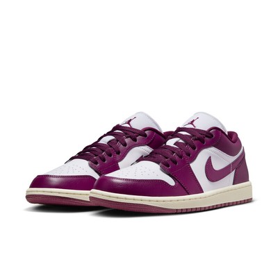 WOMENS AIR JORDAN 1 LOW_WHITE/BORDEAUX-SAIL DC0774-161-SIZE 5.5